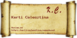 Kerti Celesztina névjegykártya